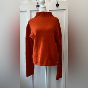 American Eagle Women's Size XL Lambs Wool Angora Rabbit Hair Orange Sweater VTG